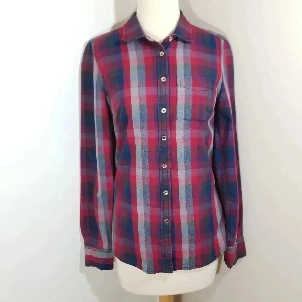 {Tommy Hilfiger} Plaid Button Down Shirt - Picture 2 of 14